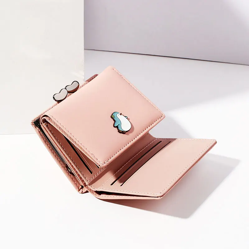 

2019 New Wallet Female Short Paragraph Fashion Tri-fold Wallet Student Coin Purse Women's Wallet Purse LMJZ