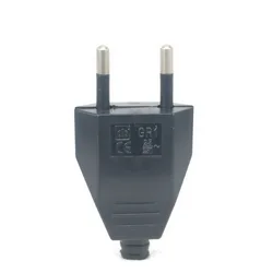 Vintage Style European Rewirable Power Cord, 250V 16A (Black plug)