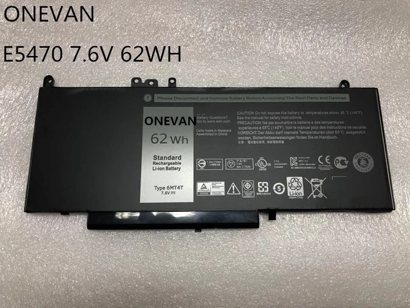 ONEVAN 6MT4T ноутбук Батарея для Dell Latitude E5470 E5570 Тетрадь 15," M3510 7V69Y TXF9M 79VRK 07V69Y 7,6 V 62WH