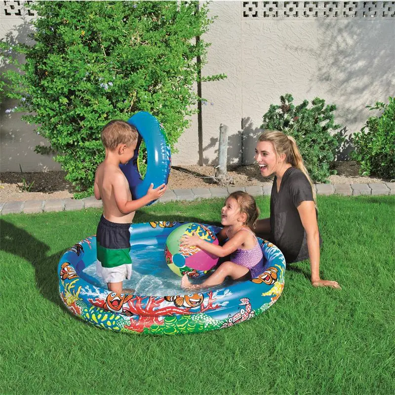 

Bestway51124 Swimming Pool Second Ring Pool Set Children Paddling Pool Oceans Ball Pool Fishing Pond