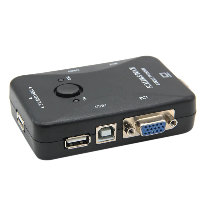  Usb Kvm Switch Switcher 2 Port Vga Svga Switch Box Usb 2.0 Mouse Keyboard 1920X1440 Switch Box
