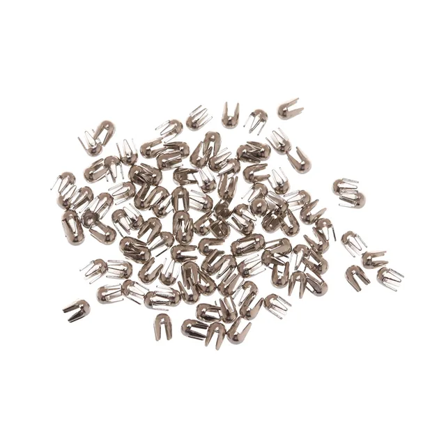 100PCS 2mm Mini Claw Hammer Buckle Gold/Silver/Bronze/Black Metal Round Bead Super Small Doll Button DIY Toy Clothes Accessories 2