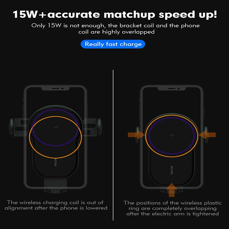 Беспроводной держатель телефона для xiaomi 15W Автомобильная стойка для зарядного устройства зарядная станция Мобильный телефон кронштейн воздушный выход аксессуары для телефона