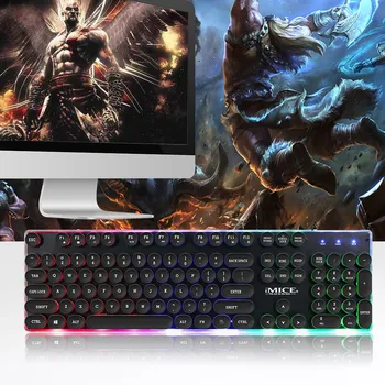 

iMice AK-700 Game Backlit Gaming Keyboard With Backlight RGB Gamer For Computer PC Laptop LED Keycaps Key Cap USB Keybord Player