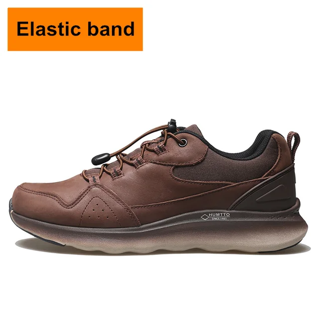 HUMTTO New Leather Mens Shoes Fashion Sneakers for Men Waterproof Winter Luxury Designer Brand Non-slip Black Man Casual Shoes Brown 320037A
