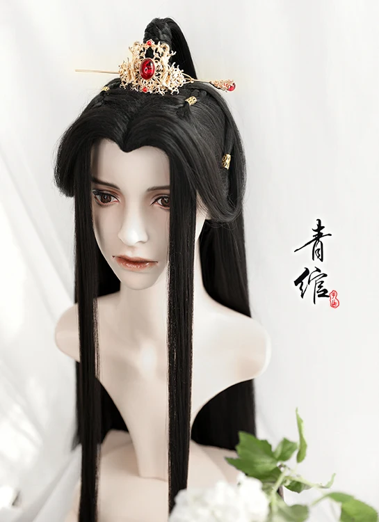 Древний точка красоты парик Hanfu Мужская парик