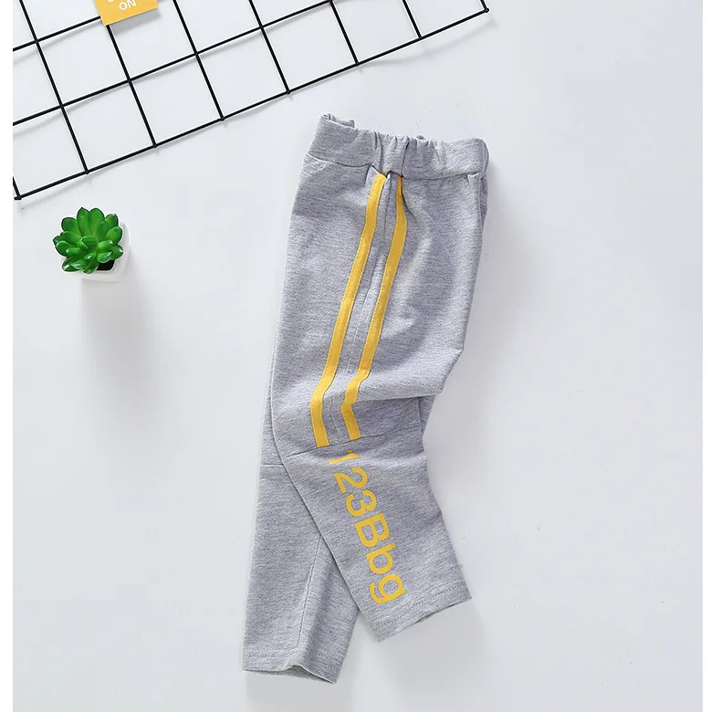 Модные весенне-осенние новые детские повседневные спортивные штаны с принтом для мальчиков и девочек детские длинные брюки для бега Штаны для новорожденных