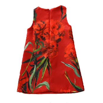 

Bongawan Flower Girls Dress Cotton A-Line Printed Summer Children Clothing 5-14 Years Princess Dress For Birthday Party