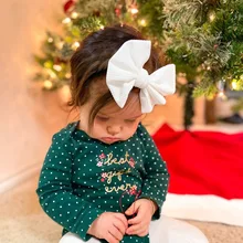 

High Stretch Nylon Headband for Children One Size Fits All Baby Nylon Headwrap Striped Printed Bow Headbands for Newborn Infant