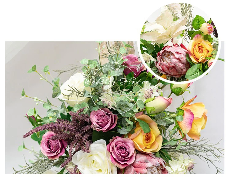 JAROWN Wedding Floral Wedding Arch Arrangement Artificial Flower Row Small Corner Flower Stage Background Home Party Welcome Area Decor (13)