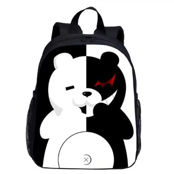 

13inch Backpacks Boys Girls Cartoon Anime Danganronpa Letter 3D Printing Bookbag Casual Daypacks School Bags Mochila Escolar