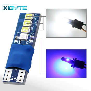 

1 PCS Car led Canbus W5W T10 8 smd 2835 Led For Auto Wedge Light Width Lamp Door Parking Bulb License Plate White Blue DC 12V