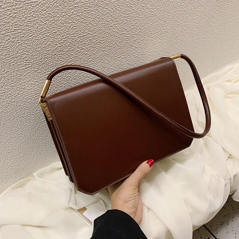

Texture small bag female 2019 new Korean version of the wild solid color shoulder bag simple fashion casual small square bag