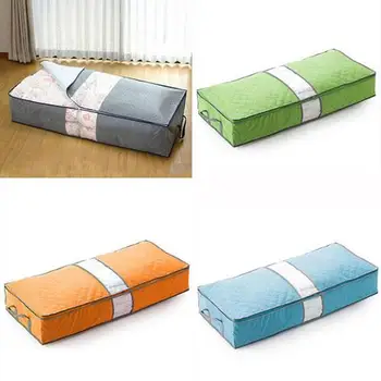 

Zipped Clothes Duvet Clothing Pillow Under Bed Handle Storage Organizer Bag Moisture-proof Clothes Quilt Finishing Dust Bag