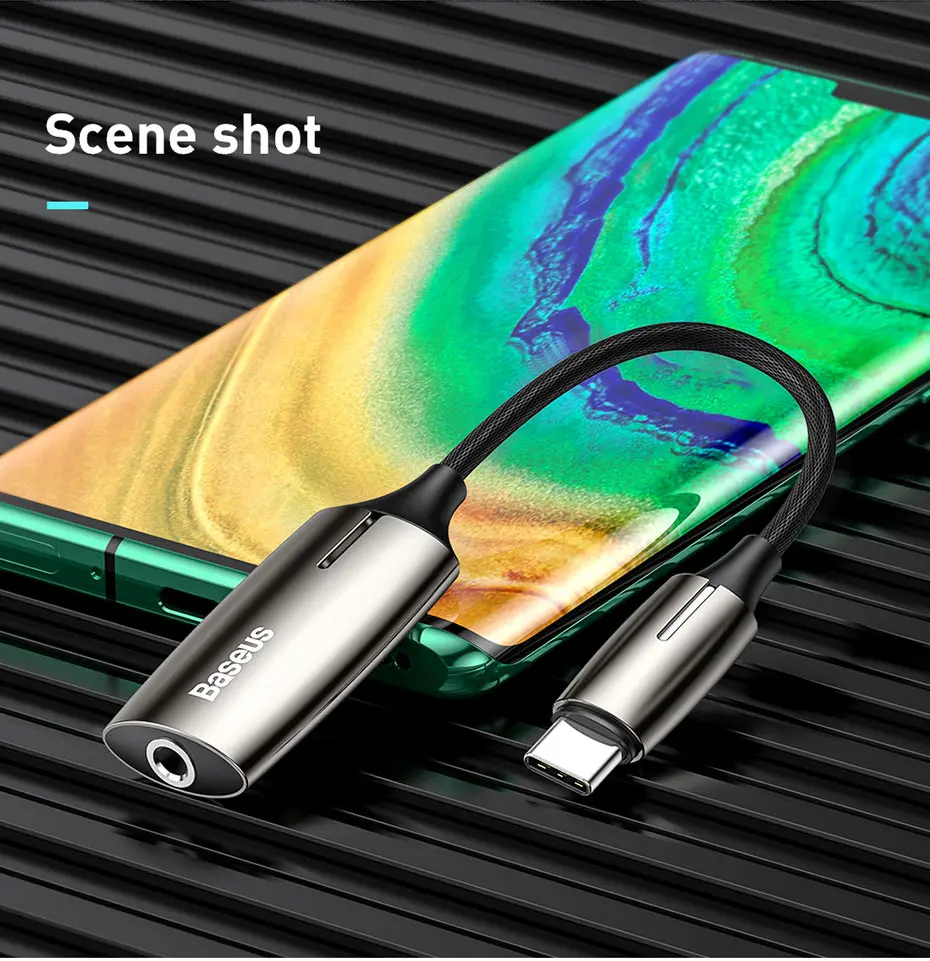 Кабель Baseus OTG USB C адаптер для huawei mate 30 20 P30 20 Pro конвертер usb type C штекер 3,5 мм разъем type C OTG кабель