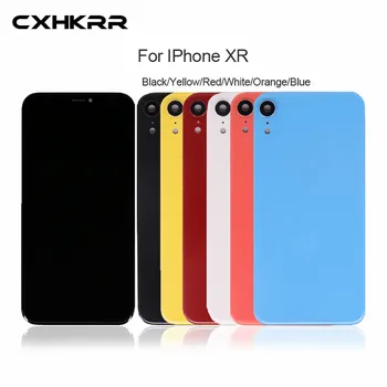 

For iPhone 8 8G 8P 8Plus XR Battery Cover Glass Rear Door Housing + camera frame bezel lens Back Glass
