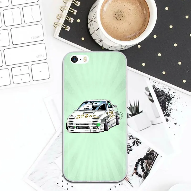 Hot Drift Cars Auto JDM Coque Capa Soft TPU Silicone Mobile Phone Case Cover for iPhone X XR XS Max 5 5S SE 6 6S 7 7Plus 8 Plus - Цвет: pattern 13