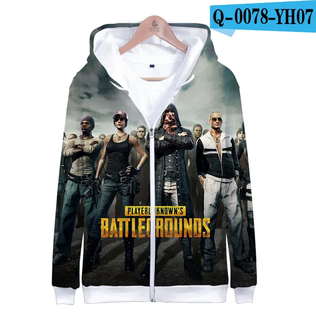 Harajuku худи pubg in Мужская Толстовка игры худи pubg для мужчин/мальчиков толстовка на молнии пуловеры брендовая Толстовка детская спортивная одежда - Цвет: 3D