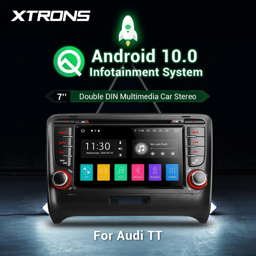 XTRONS 2 Din 7 &quotAndroid 9 0 Автомобильный DVD плеер для Audi TT MK2 8J 2006 2007 2008 2009 2010 2011 2012 gps радио OBD