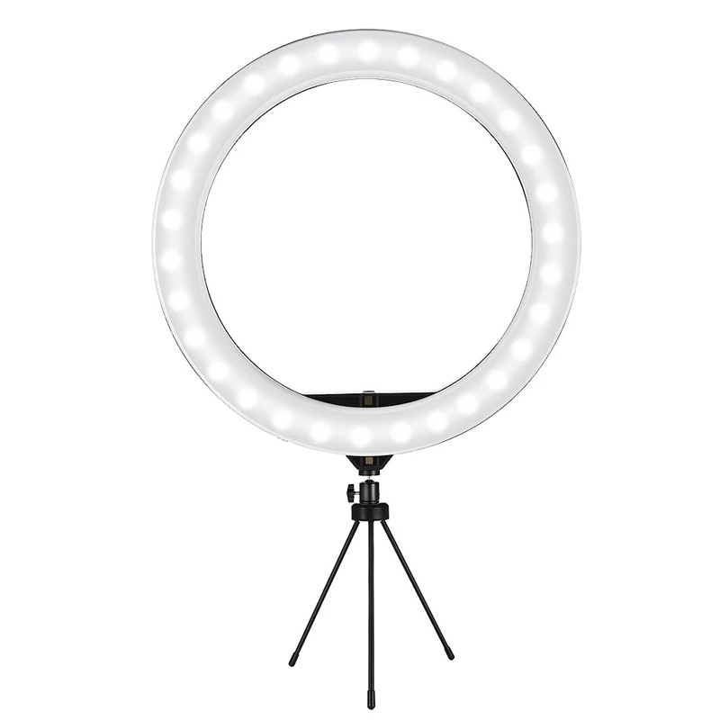 

12Inch Selfie Ring Light LED Studio Camera Video Live Makeup Ring Lamp Dimmable with Desktop Tripod