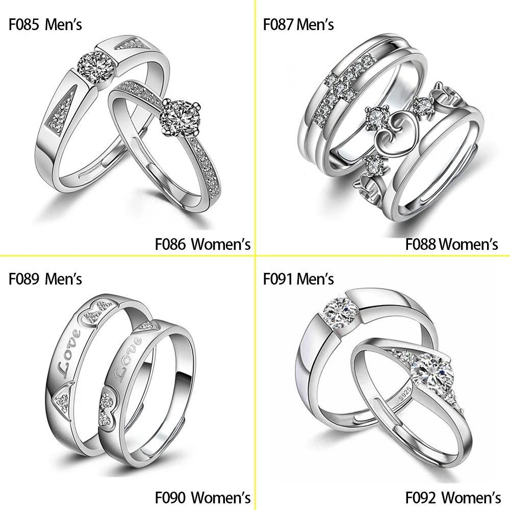 Couple Rings 1 pc Trendy Pledge Love Token Ring With Letter His Queen&Her King Engraved Wedding Ring For Women&men Finger Rings