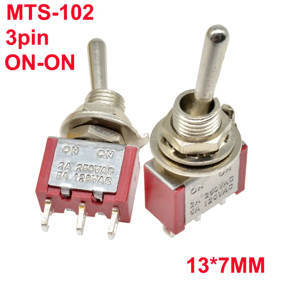 5 шт. мини MTS-223 MTS-123 MTS-403 MTS-402 MTS-303 MTS-302 MTS-203 MTS-202 MTS-103 MTS-102 E-TEN(C) 1221 тумблер 120V 5A - Цвет: MTS-102