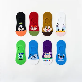 

US version of the leisure boat socks invisible cartoon silicone boat socks squirrel models cotton Korea comics men women
