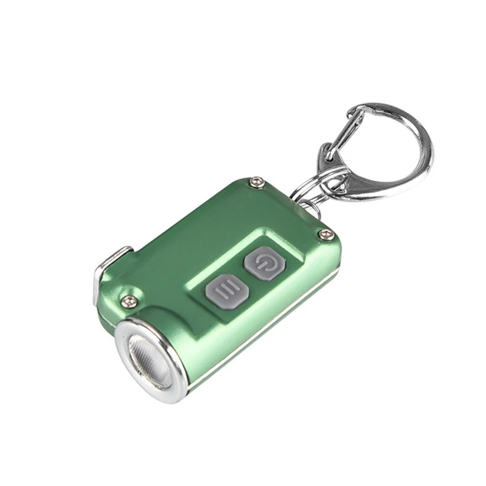 Key Chain Flashlight Multifunctional Led USB Rechargeable Waterproof Aluminum Alloy Outdoor Wear Resistant Backpack Mini Camping