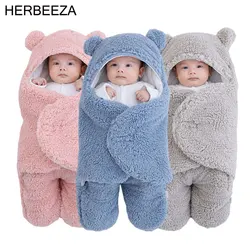 HERBEEZA Soft Newborn Baby Wrap Blankets Baby Sleeping Bag Envelope For Sleepsack 100% Cotton Thicken Cocoon for Baby clothes