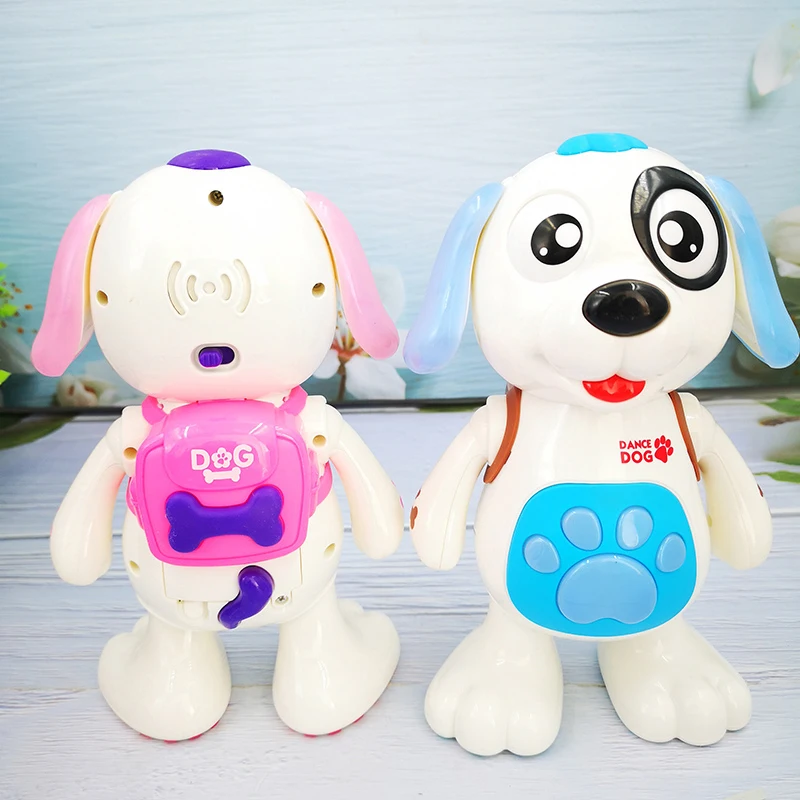 Cute Electric Toy Dog Music Light Dancing Robot Dog Walking Puppy Children's Interactive Toys 3 Years Old Educational Toys