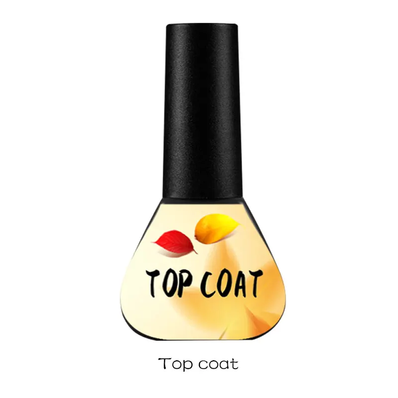 Top-coat 7,5 мл неоновый гель лак для ногтей основа и верхнее покрытие полуперманентный УФ-лак 80 цветов Блеск для ногтей красивый Гель-лак - Цвет: Top-coat