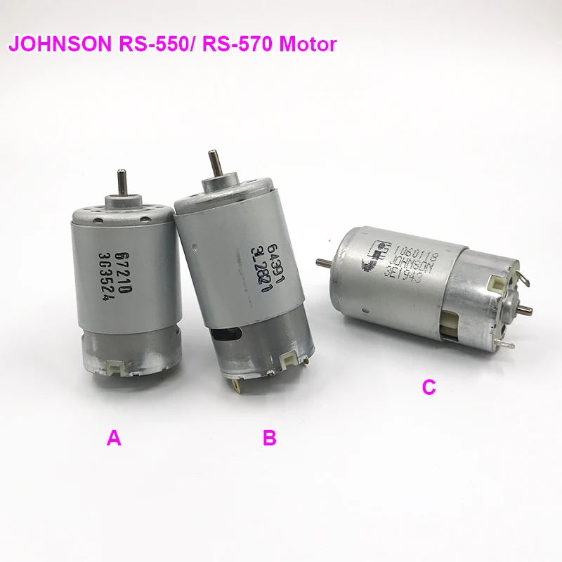 JOHNSON 570 Motor DC 12V-24V 20000RPM Large Torque High Power DIY Electric drill 