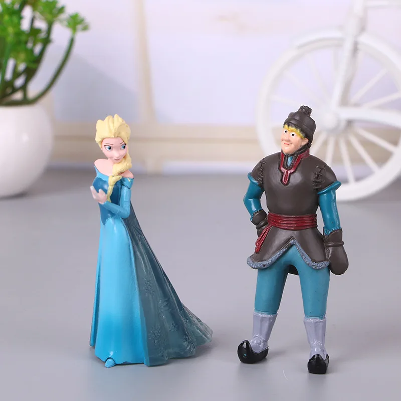 5 шт./партия Дисней Замороженная Принцесса Анна Эльза фигурка игрушки Kristoff Свен Олаф модели кукол из ПВХ Коллекция детский подарок на день рождения игрушки