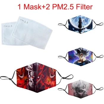

Japan Anime Dragon Ball Print Face Mask Protective PM2.5 Filter Mouth-Muffle Masks Anti Dust Washable Bacteria Proof Flu Mask