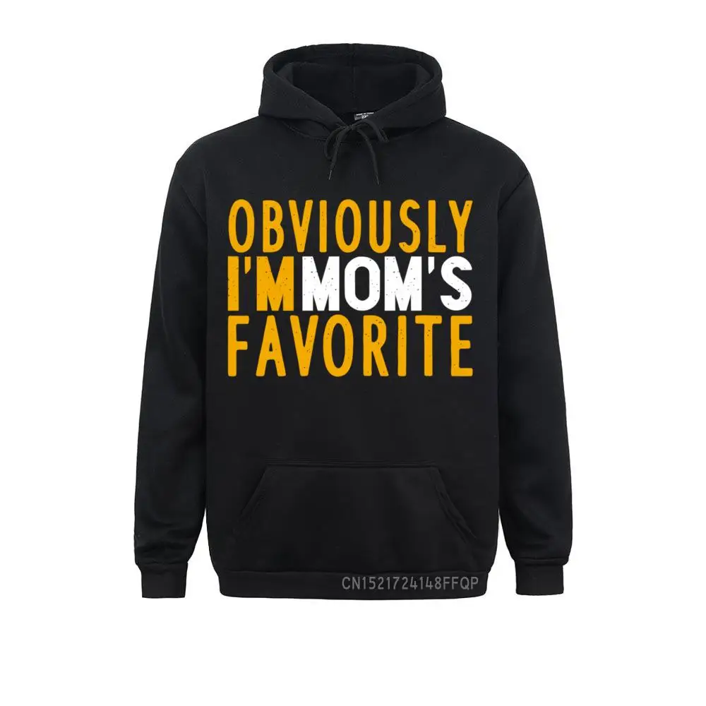 

Funny Obviously I'm Mom's Favorite Gift Pullover Hoodie Hoodies Clothes Winter 2021 Moto Biker Long Sleeve Boy Sweatshirts