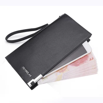 

Men's long zipper wallet fashion multifunctional clutch Korean version large capacity male mobile phone bag