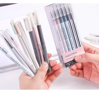 

12 pcs Cute Simple Pens 0.5mm Novelty Gel Pens Kawaii Neutral Pens For Kids Girls Gift School Office Supplies Korean Stationery
