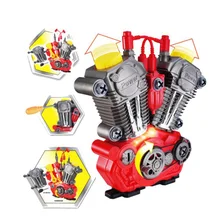 Детские игрушки, моделирование двигателя мотоцикла, капитальный ремонт, игровой набор, светильник, звук, сделай сам, сборка, механик, набор, детские развивающие игрушки
