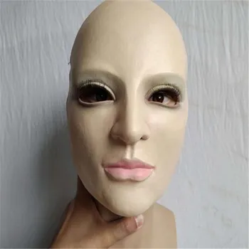 

Newest Realistic Female Mask For Halloween Human Female Masquerade Latex Party Mask Sexy Girl Crossdress Costume Cosplay Mask