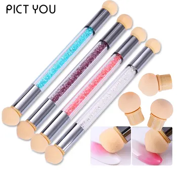 

PICT YOU Nail Brush Set Gradient Sponges Nail Art Brushes Pen Acrylic Gel Glitter Powder Picking Design for Dotting Tools