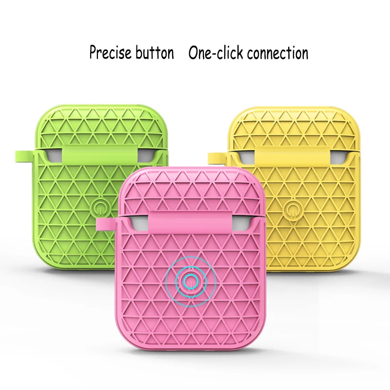 

For Apple AirPods Case Simple Mesh Soft Silicone Headset Set Bluetooth Wireless Multicolor Solid Color Protection Earphone Case
