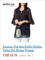 Kimono Plus Size Ruffle Chiffon Polka Dot Blouse Women Korean Fashion 2020 Summer Front Tie Bow Top Oversized Shirt blusas mujer