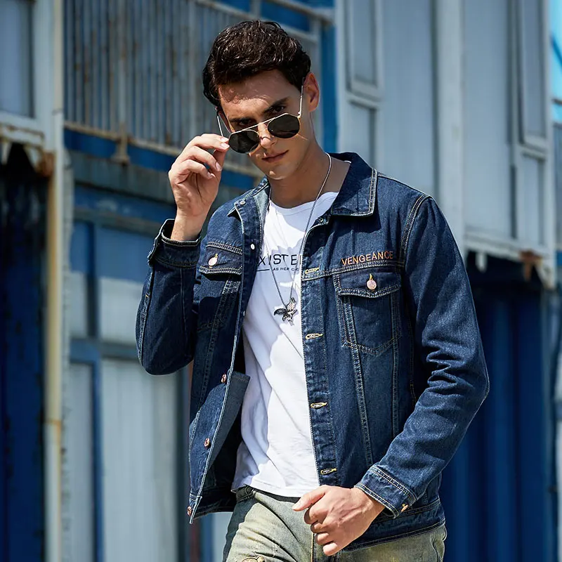 

M~4XL 2020 Spring Denim Jackets Coat Street Style Manteau Mens Jackets And Coats Brand-Clothing Fashion Men Jeans Coats Jackets