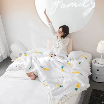 

denisroom cute Carrot summer quilt lace Blankets comfortable and warm Air Conditioner blanket GF12#