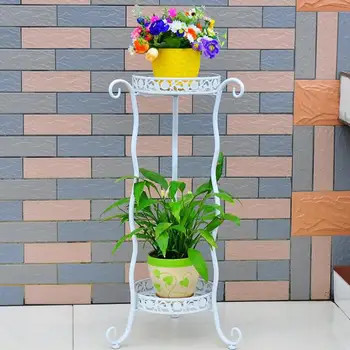 

Tieyi Flower Stand Ground Multilayer Flower Pot Stand Indoor And Outdoor European Green Lotus Flower Stand Living Room Bal