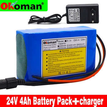 

High quality 24V 4Ah 18650 lithium-ion battery pack 25.2v 4000mAh electric bicycle moped lithium-ion battery pack + charger
