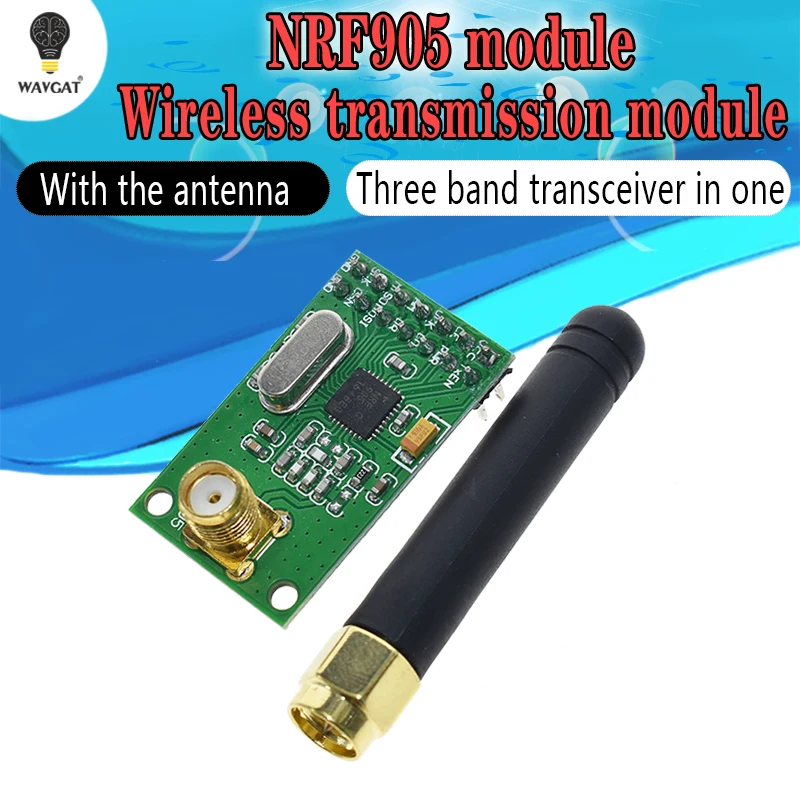 WAVGAT NRF905 Wireless Transceiver Module Wireless Transmitter Receiver Board NF905SE With Antenna F