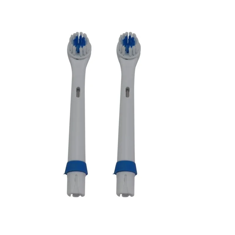 2PCs Electric Toothbrush Heads 2 Soft Bristles Neutral Package Best Rotation Type Electric Tooth Brush Head random color - Color: Blue 2pcd