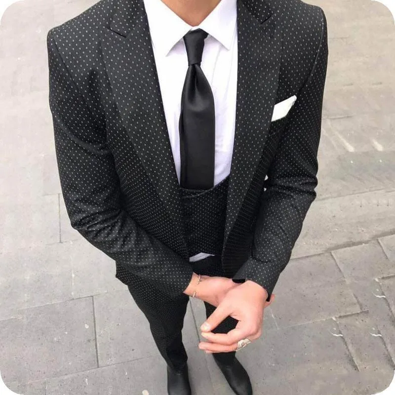 New-Arrival-White-Dots-Black-Suits-for-Men-Wedding-Groom-Tuxedos-Slim-Fit-Groomsmen-Blazer-Casual