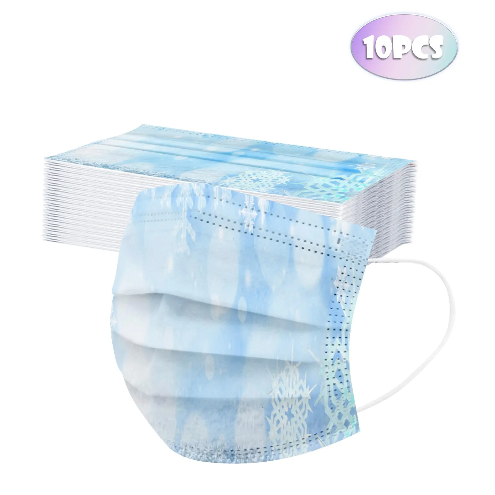 10pc Adult Disposable Face Mask Tie-dye 3-ply Protective Masks For Women Men Mascara Navidad Halloween Cosplay Masque Маска |